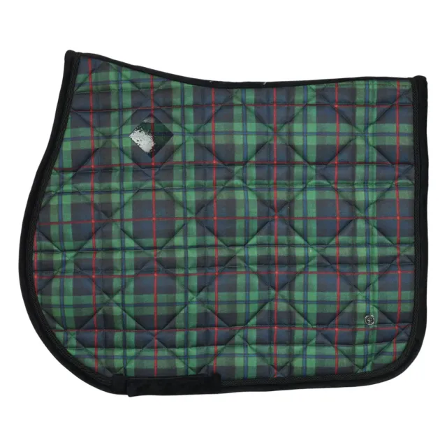 Dapplebay Holiday Plaid pony zadeldek Groen ruit mesh