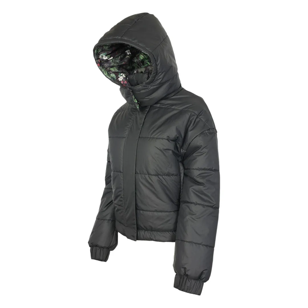 Dapplebay Reversible puffer winterjas Navy Black omkeer