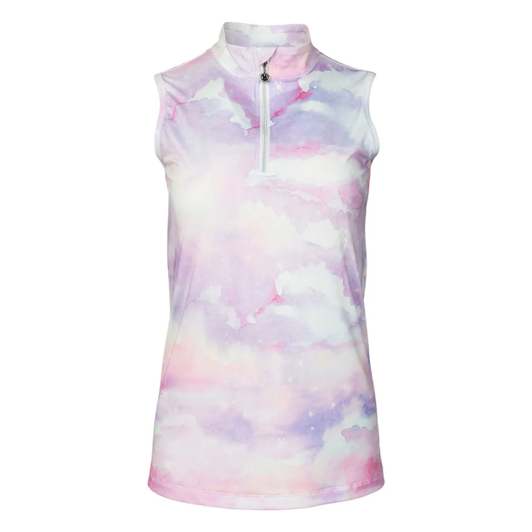 Dapplebay Lavender Haze rijtop mouwloos lavendel 1/4 zip