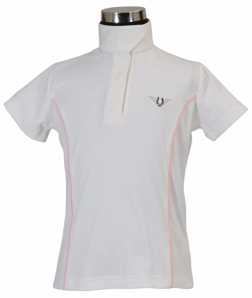TuffRider Kirby wedstrijdshirt korte mouw wit-wit S sneldrogend