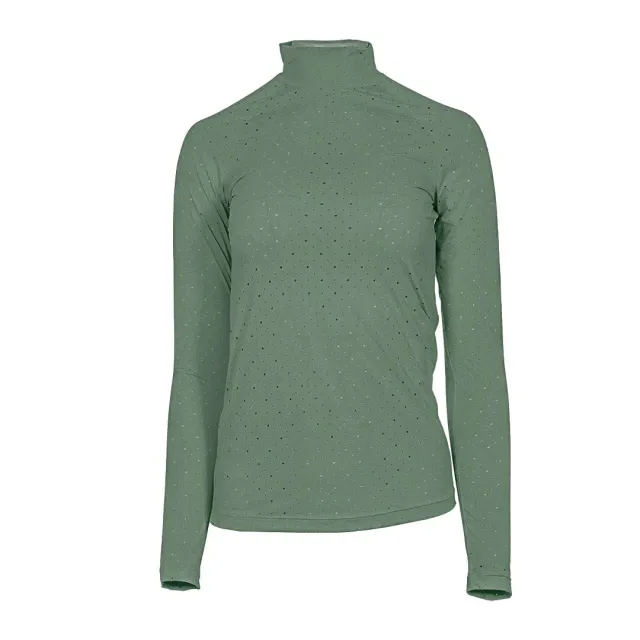 Dapplebay Aircut Mock Neck rijshirt rosemary LS