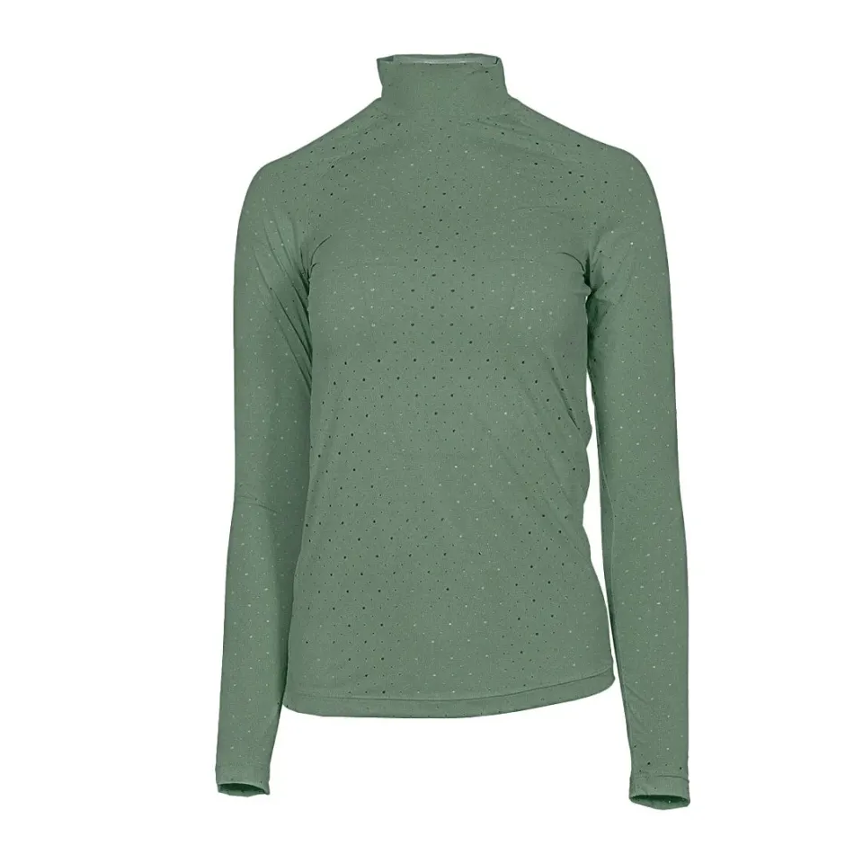 Dapplebay Aircut Mock Neck rijshirt rosemary LS