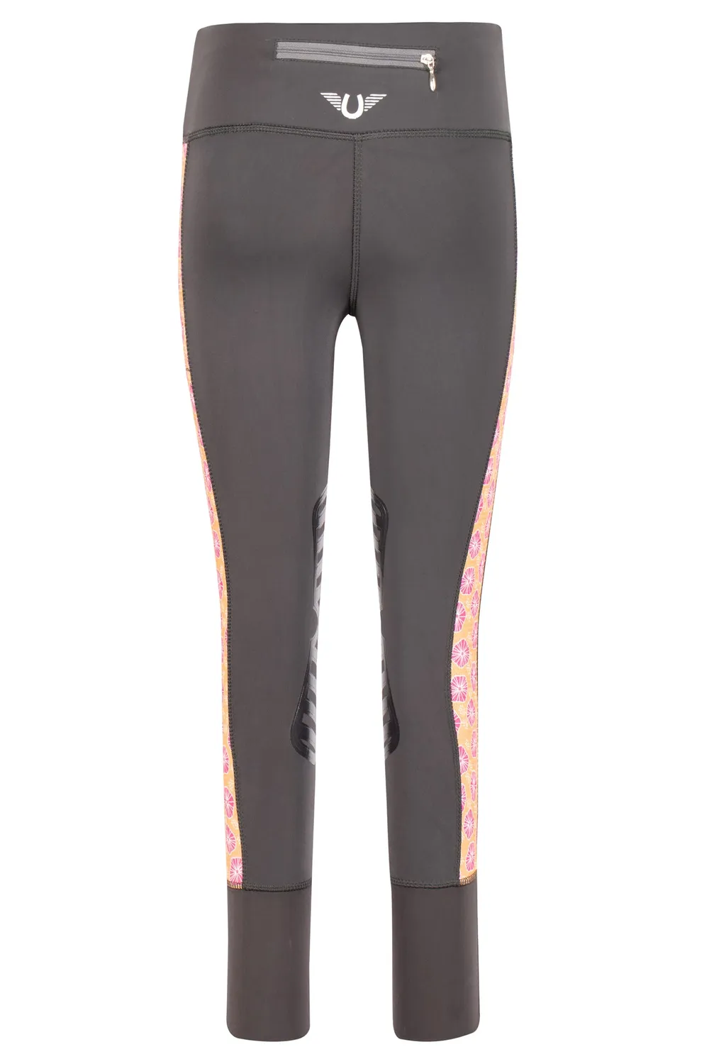 TuffRider Athena EquiCool rijtights charcoal orange kinderen