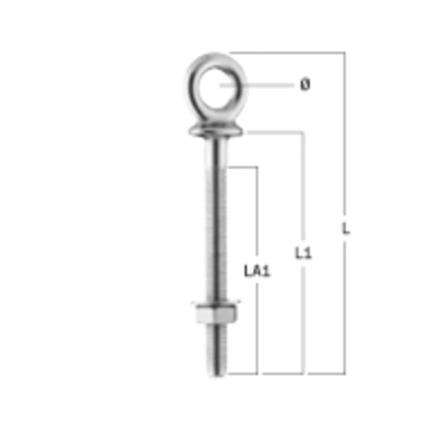 Herm Sprenger oogbout RVS M6 lengte 68 mm breuklast 1400 kg