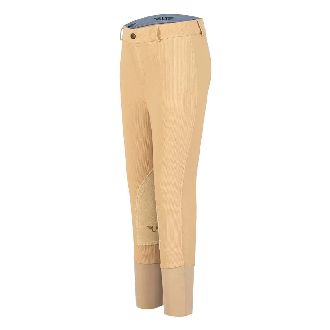 TuffRider Ribb Knee Patch kinder rijbroek zwart