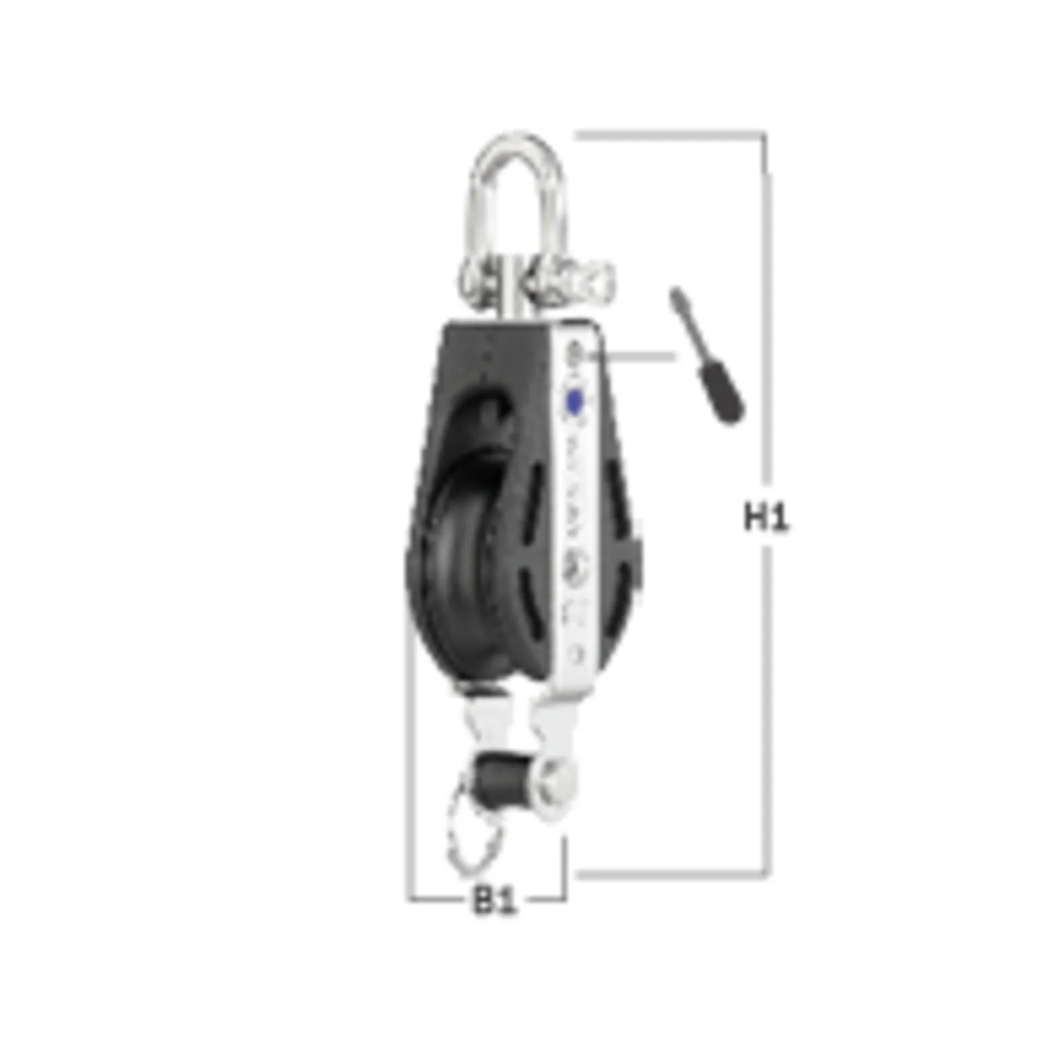 HS Sprenger S-Block Nadellager 10 mm blok enkel met wartel