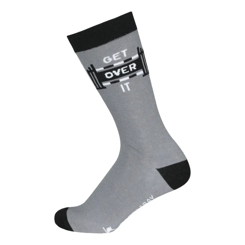 Dapplebay Get Over It sokken crew charcoal one size stretch
