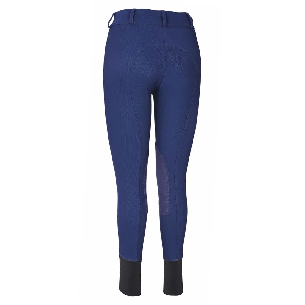 TuffRider Ribb rijbroek knee patch navy lage taille