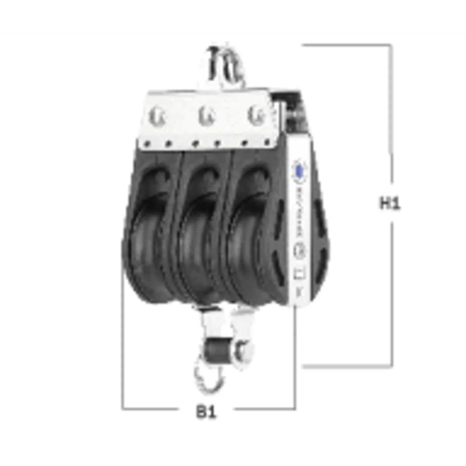 Herm Sprenger S-Block blok 10 mm 3-schijfs met beugel