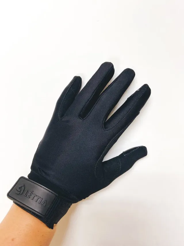Lettia Shield rijhandschoenen zwart touchscreen