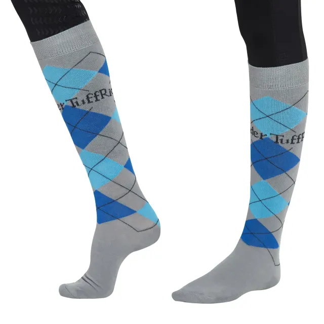 TuffRider Argyle kniekousen katoenmix olijf/zand