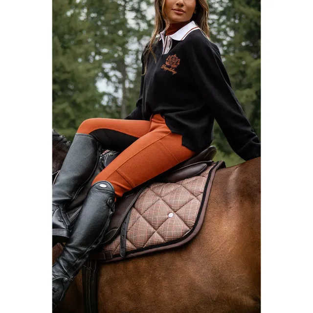 Dapplebay Prep Polo sweater zwart met kraag dames