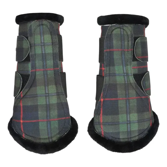 Dapplebay Holiday Plaid peesbeschermers groen S ruitjes