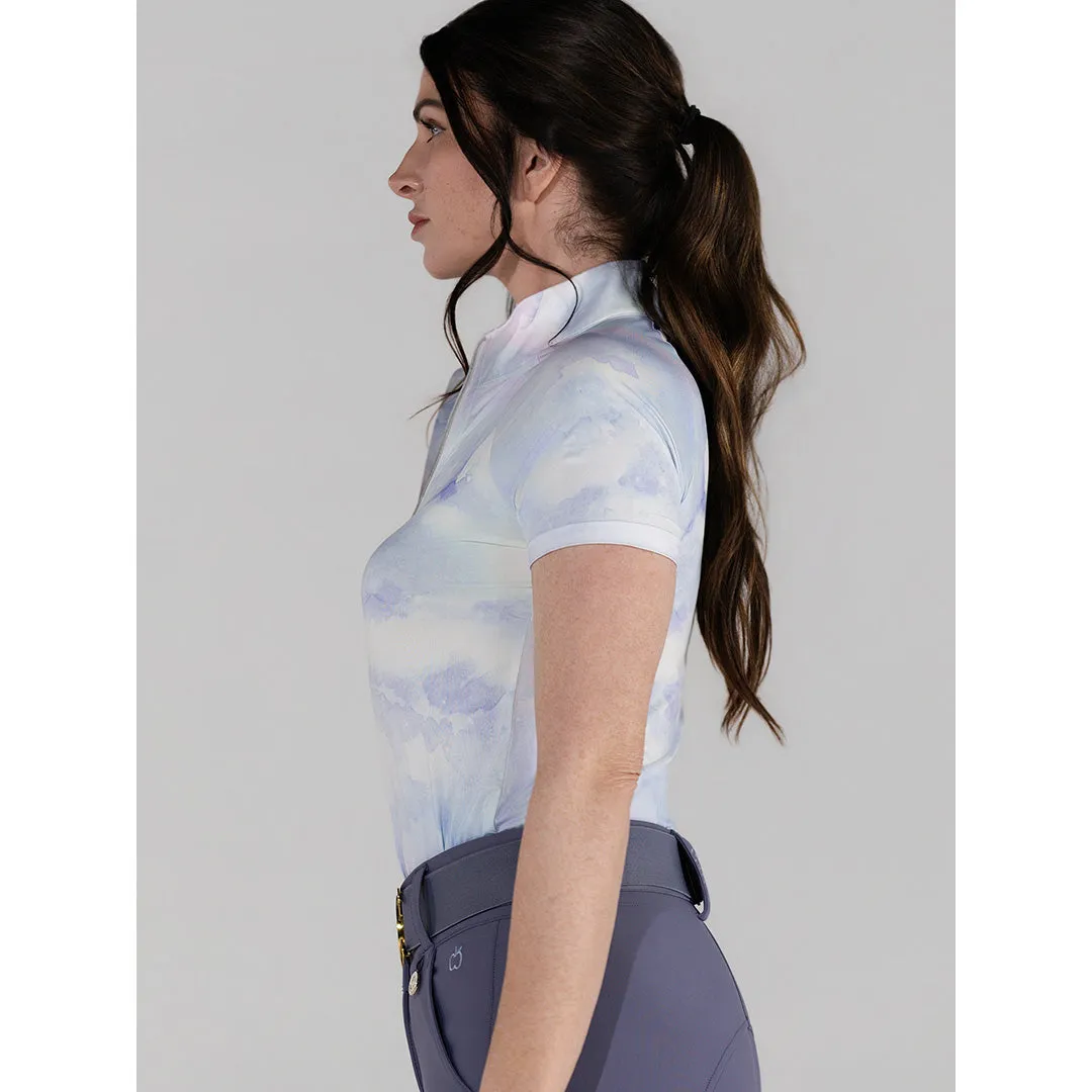 Dapplebay Opalite Skies 1/4 Zip rijshirt korte mouw STD koel