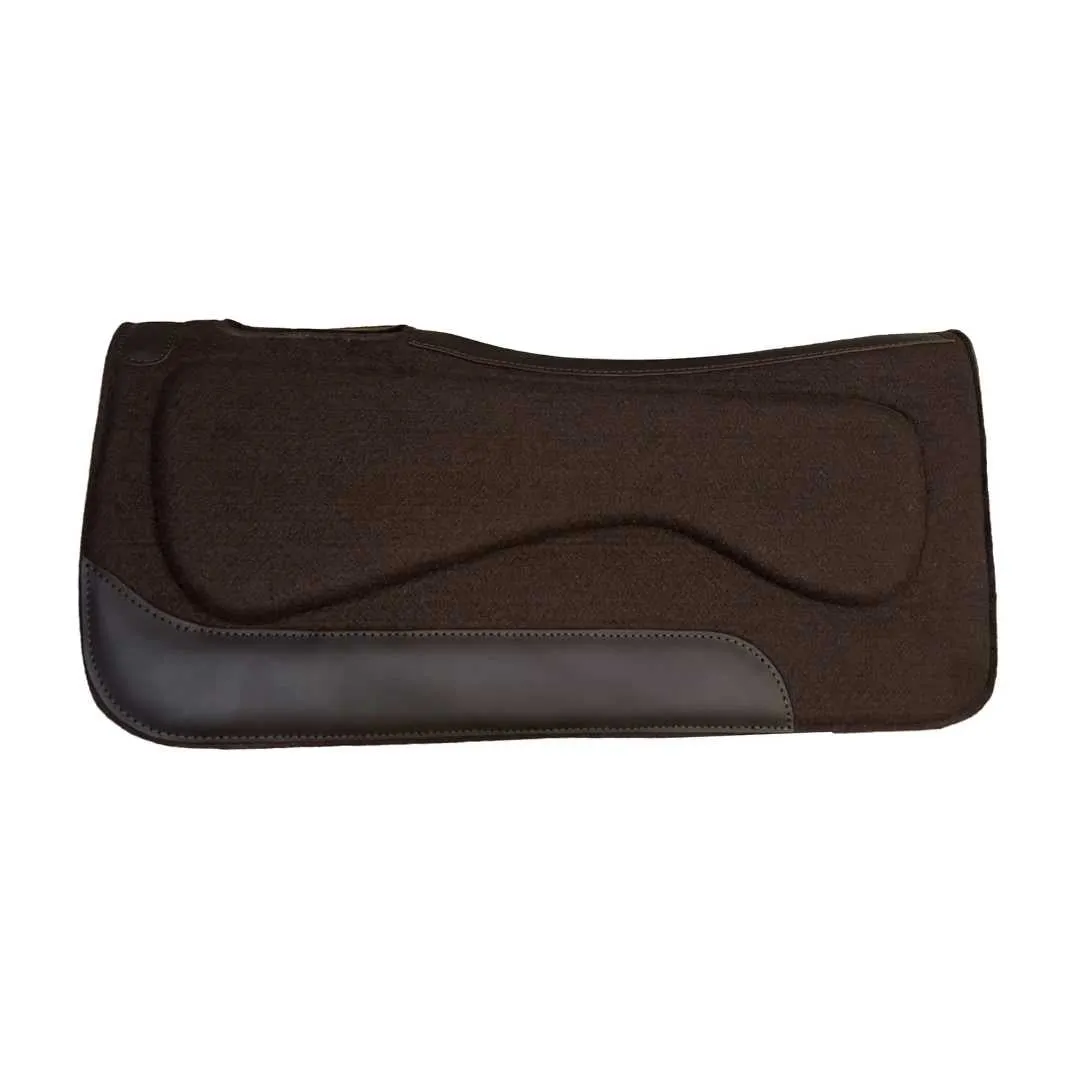 TuffRider Dynamic Ease western zadelpad bruin vilt 32x32