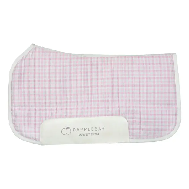 Dapplebay Gingham Western zadelpad Roze/Wit ruit