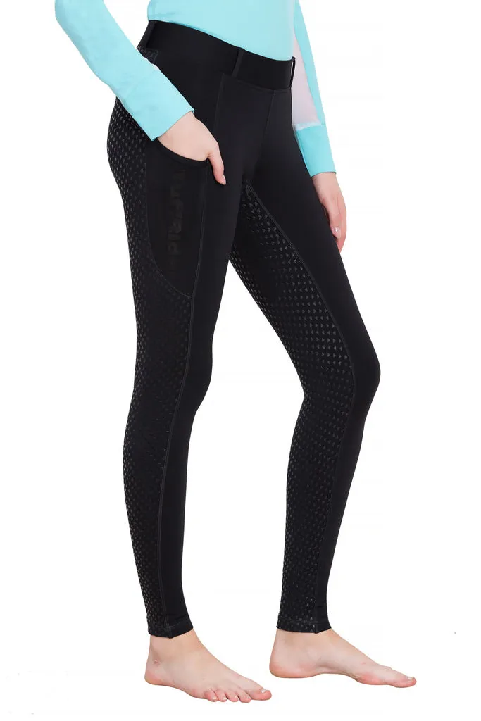 TuffRider 3 Season rijtight zwart full grip dames