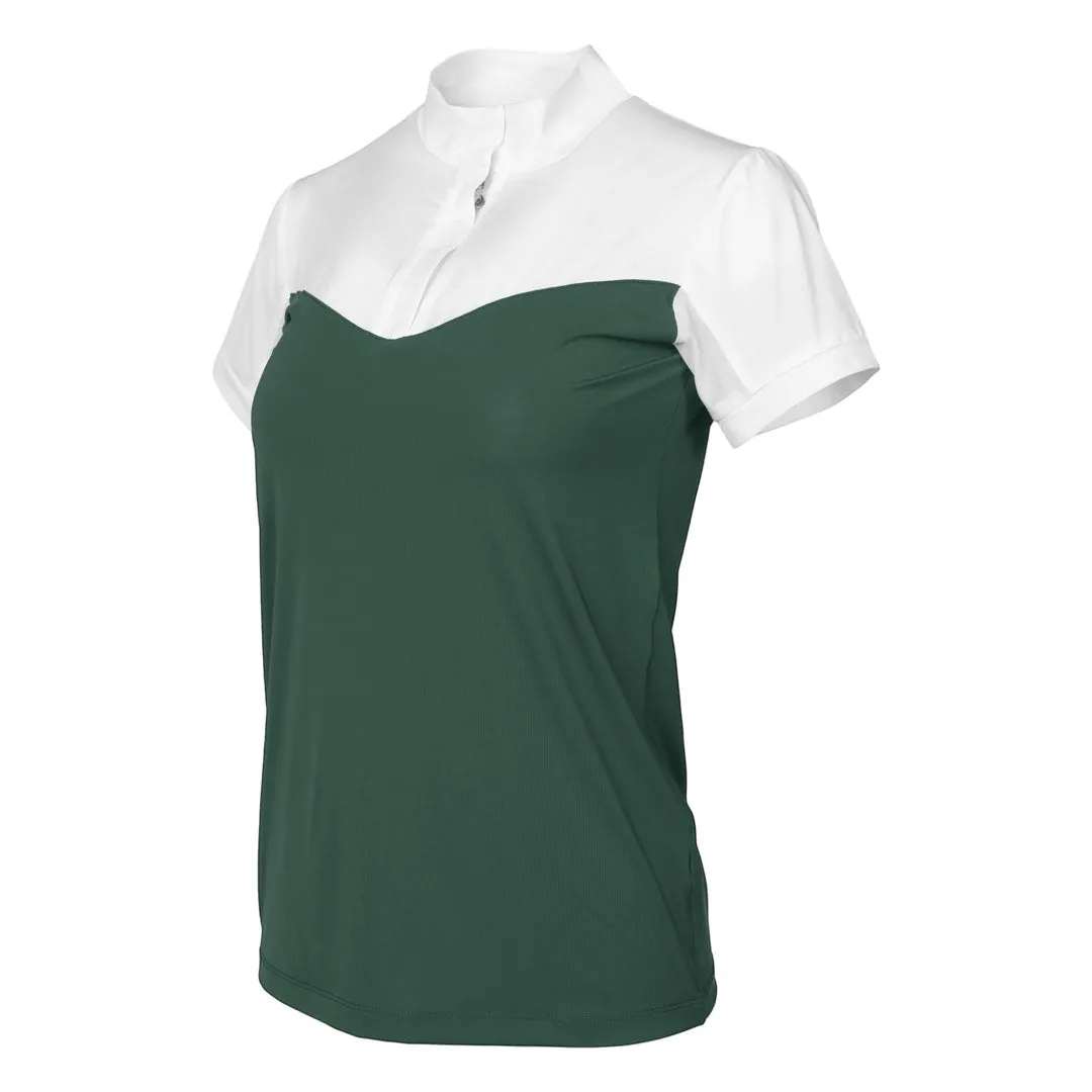 Dapplebay Lady 1/4 Zip Show Top wedstrijdshirt White/Evergreen