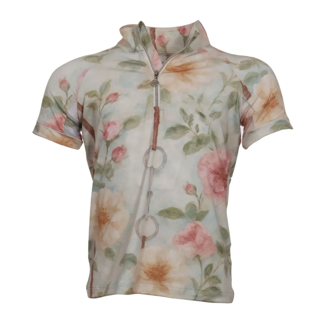 Dapplebay Vintage Floral rijshirt kids STD 8-9 ice