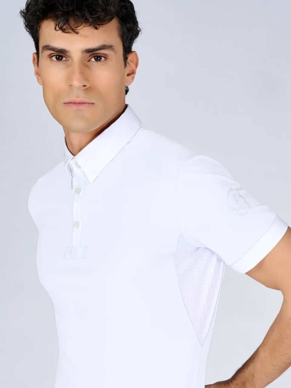 Vestrum Budoni wedstrijdshirt heren wit sneldrogend