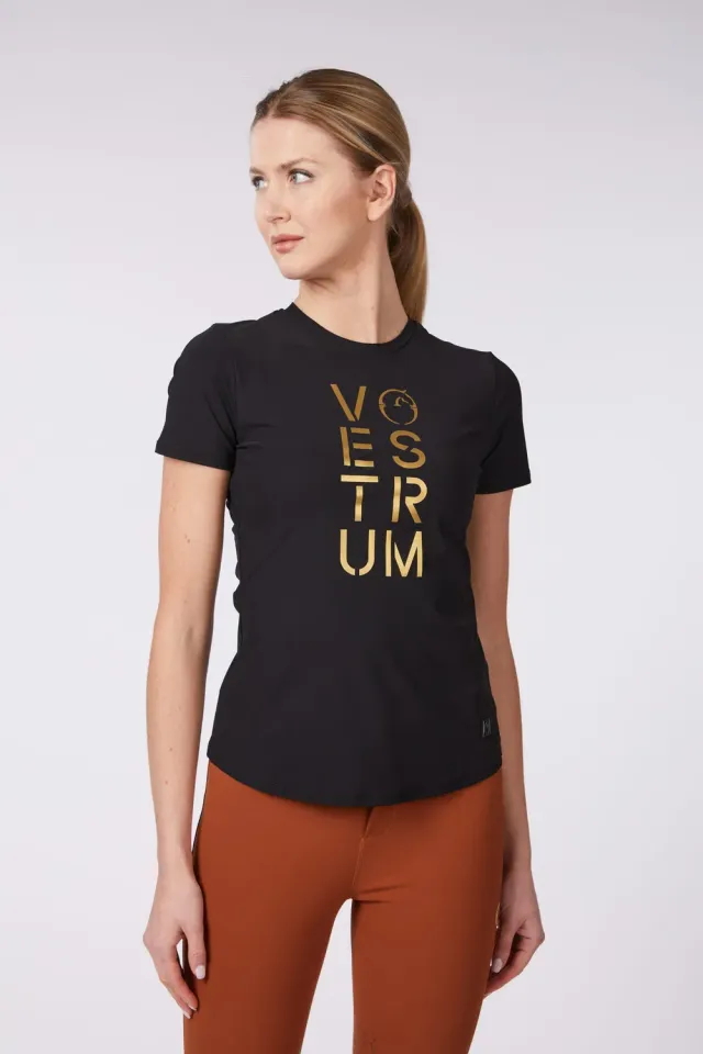 Vestrum Letojanni trainingstop dames zwart fijne stretch