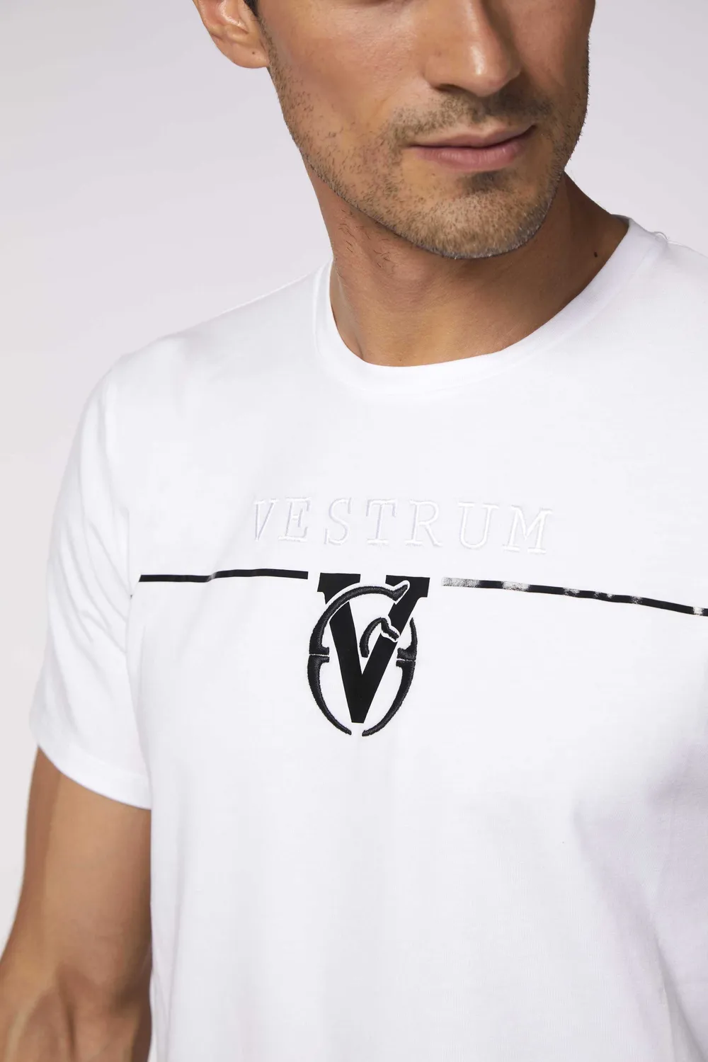 Vestrum Zante T-shirt Heren Wit Bi-elastic Katoen Stretch