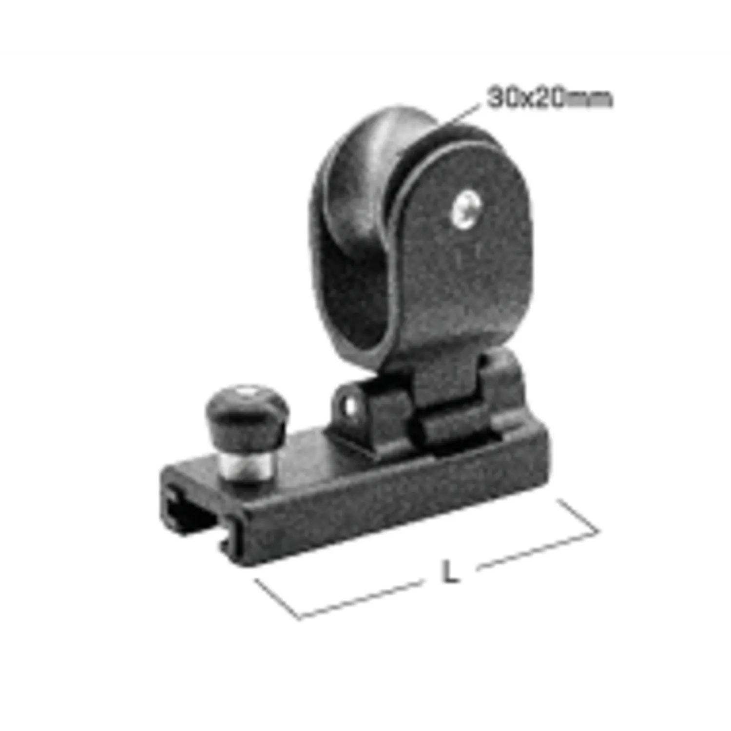 Herm Sprenger Genuaschlitten Gleitlager genuaslede 20x3 mm zwart